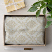 Robuust goud, ivoor, , damasjes, Victoriaans, bloe Tissuepapier (Geschenk)
