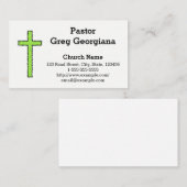 Robuust, groen en zwart, dwars Visitekaartje (Voorkant / Achterkant)