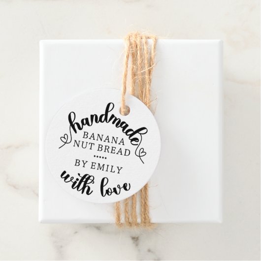 Robuust handgemaakt met Heart Kraft Paper met lief Bedankjes Labels (In situ)