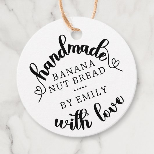 Robuust handgemaakt met Heart Kraft Paper met lief Bedankjes Labels (Voorkant)