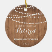 Robuust hout, eerste kerstkeramisch sieraad in rus keramisch ornament (Voorkant)