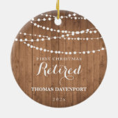 Robuust hout, eerste kerstkeramisch sieraad in rus keramisch ornament (Achterkant)