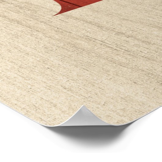 Robuust hout en eucalyptus Letter D Poster afdrukk (Hoek)