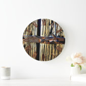 Robuust hout en ijzerhoudende metalen vergrendelin grote klok (Huis)