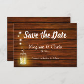 Robuust hout en licht Bespaar de Kaart Datum (Voorkant / Achterkant)