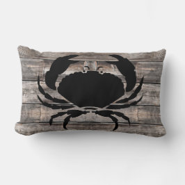 Robuust hout en nautische CRAB | Lumbar Pillow Kussen