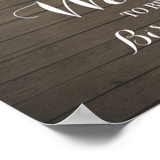 Robuust hout en strijklampjes Welkomstteken Poster (Hoek)