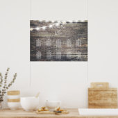 Robuust hout- en strijktafel met lichttabel2 poster (Keuken)