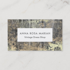 *~* Robuust hout met roosterleeftijd Vintage Visitekaartje