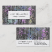 *~* Robuust hout met roosterleeftijd Vintage Visitekaartje (Voorkant / Achterkant)