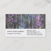 *~* Robuust hout met roosterleeftijd Vintage Visitekaartje (Achterkant)