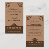 Robuust karton Art nouveau ornaments CC1188 Visitekaartje (Voorkant / Achterkant)