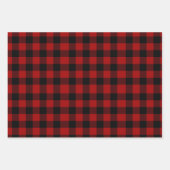 Robuust kerstbuffel / tartpatroon inpakpapier vel (Voorkant 2)