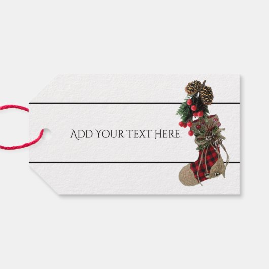 Robuust kerstcadeautje Label Cadeaulabel (Achterkant Horizontaal)