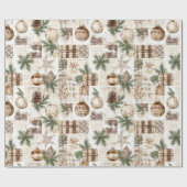 Robuust kerstfeest cadeaupapier (Vlak)