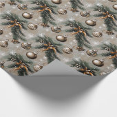 Robuust kerstfeest cadeaupapier (Hoek)