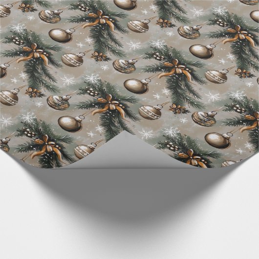 Robuust kerstfeest cadeaupapier (Hoek)