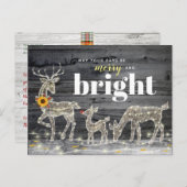 Robuust kerstfeest en heldere feestdag briefkaart (Voorkant / Achterkant)