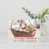 Robuust kerstfeest feestdagenkaart (Staand voorkant)