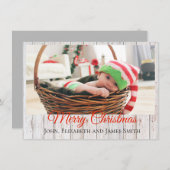 Robuust kerstfeest feestdagenkaart (Voorkant / Achterkant)