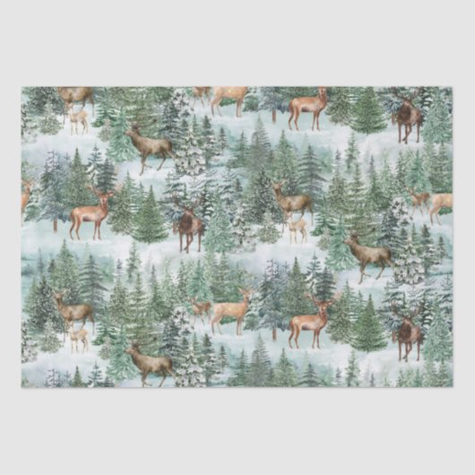 Robuust kerstfeest in ontbossing tissuepapier (Voorkant)