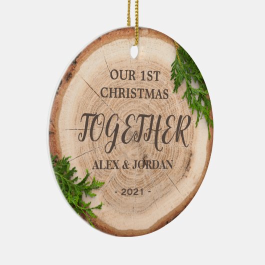 Robuust kerstfeest - Ons eerste kerstfeest samen Keramisch Ornament (Rechts)