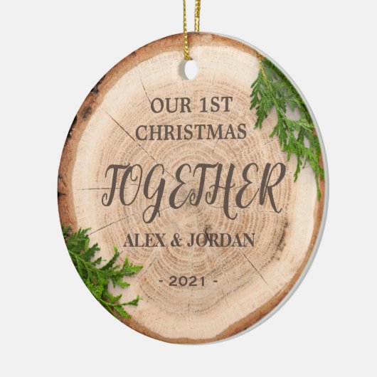 Robuust kerstfeest - Ons eerste kerstfeest samen Keramisch Ornament (Links)