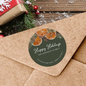 Robuust kerstfeest ronde sticker