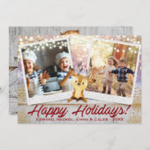 Robuust kerstfeest | Twee foto's | Lijst Collage Feestdagenkaart (Voorkant / Achterkant)