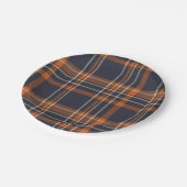 Robuust kerstfeest/winterplein papieren bordje (Gekanteld)