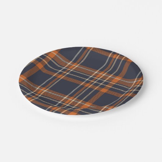 Robuust kerstfeest/winterplein papieren bordje (Gekanteld)