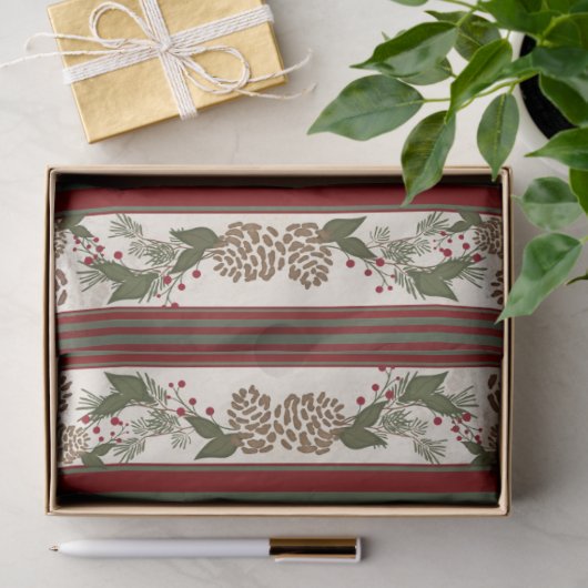 Robuust kerstfeestdroog in Bright Buffalo Pset Tissuepapier (Geschenk)