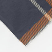 Robuust kerstgebrand fleece deken (Hoek)