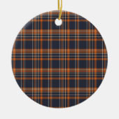 Robuust kerstgebrand keramisch ornament (Voorkant)