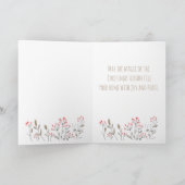 Robuust kersthuis in sneeuw feestdagen kaart (Binnen)