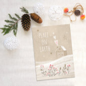 Robuust kersthuis in sneeuw feestdagenkaart