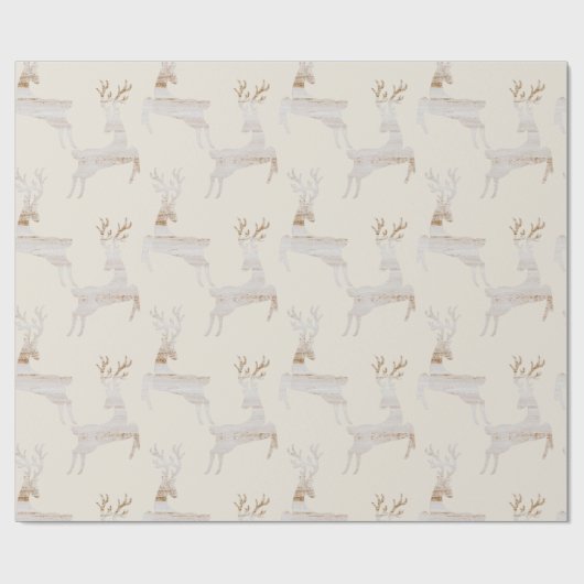 Robuust kerstpapier voor echt hout cadeaupapier (Vlak)