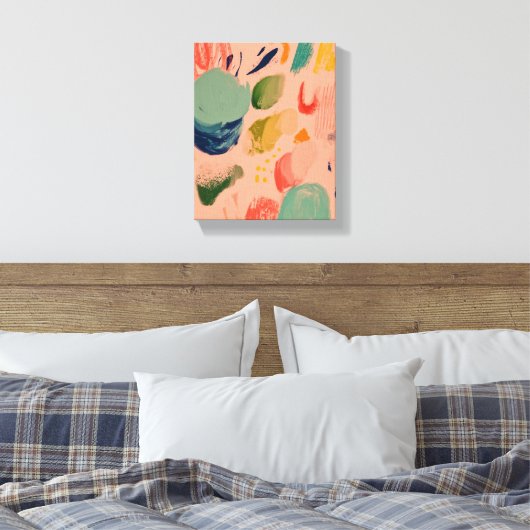 Robuust kleurrijk Abstract kunstschilder Canvas Afdruk (Insitu (Slaapkamer))