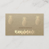 Robuust, kraft, goudanassen Handgemaakt Visitekaartje (Voorkant)