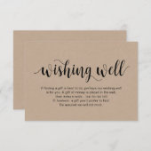 Robuust kraftscript, zwart, weddenschappen goed informatiekaartje (Voorkant / Achterkant)