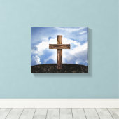 Robuust kruis met Sky Canvas Afdruk (Insitu (Houten vloer))