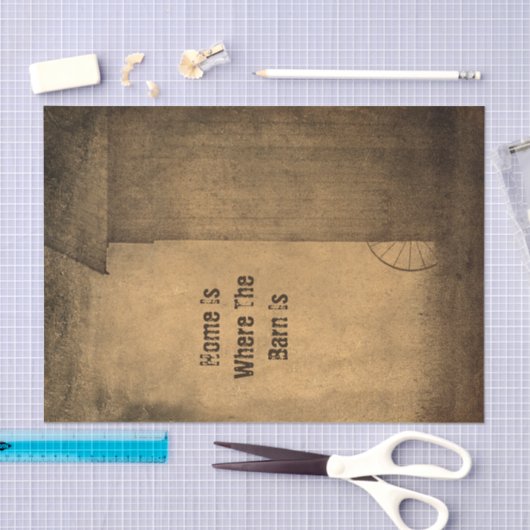 Robuust land  barn bruine textuur tissuepapier (Craft)