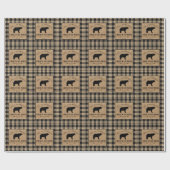 Robuust land Familienaam Cabin in de Bossen Cadeaupapier (Vlak)