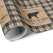 Robuust land Familienaam Cabin in de Bossen Cadeaupapier (Rol Hoek)