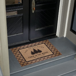 Robuust land Familienaam Cabin in de Bossen Deurmat