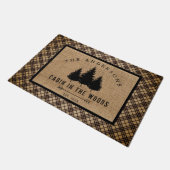 Robuust land Familienaam Cabin in de Bossen Deurmat (Schuin)