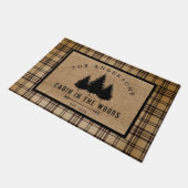 Robuust land Familienaam Cabin in de Bossen Deurmat (Schuin)