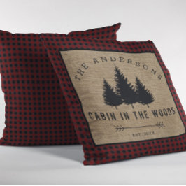 Robuust land Familienaam Cabin in de Bossen Kussen