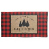 Robuust land Familienaam Cabin in de Bossen Kussensloop (Voorkant)