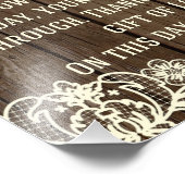 Robuust land in liefdevol huwelijksbord foto afdruk (Hoek)